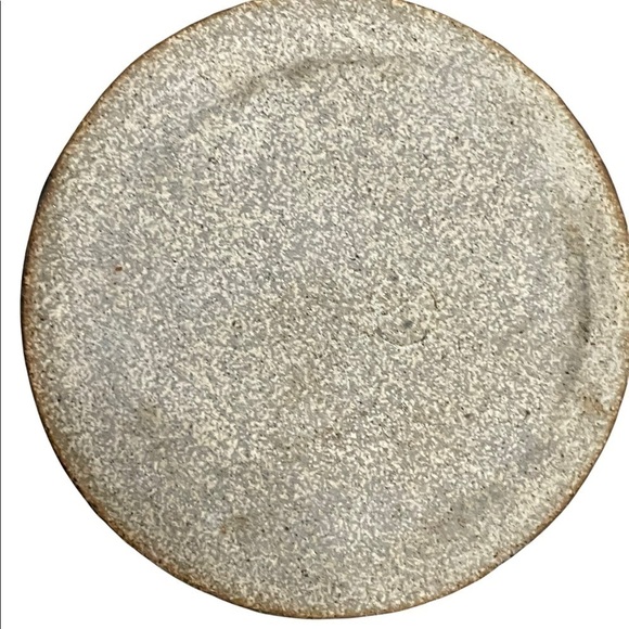 STONEWARE trinket box w/cone shaped matching lid green/gray color. - Picture 3 of 9